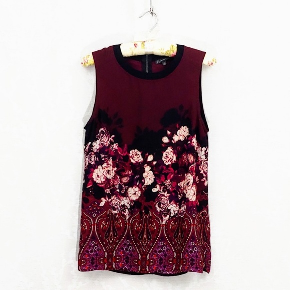 Adrianna Papell | Floral Sleeveless Top | S - Picture 1 of 8